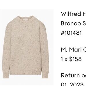 Aritzia Wilfred Free Bronco Sweater